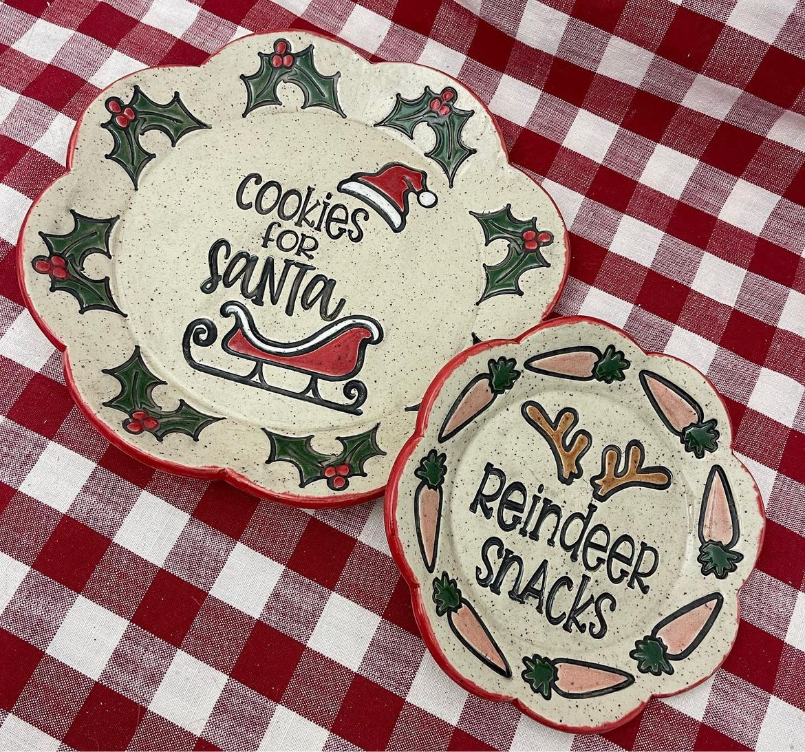 Christmas Cookies for Santa designs, Pottery stamps - *New Sizes Available* Each or Set