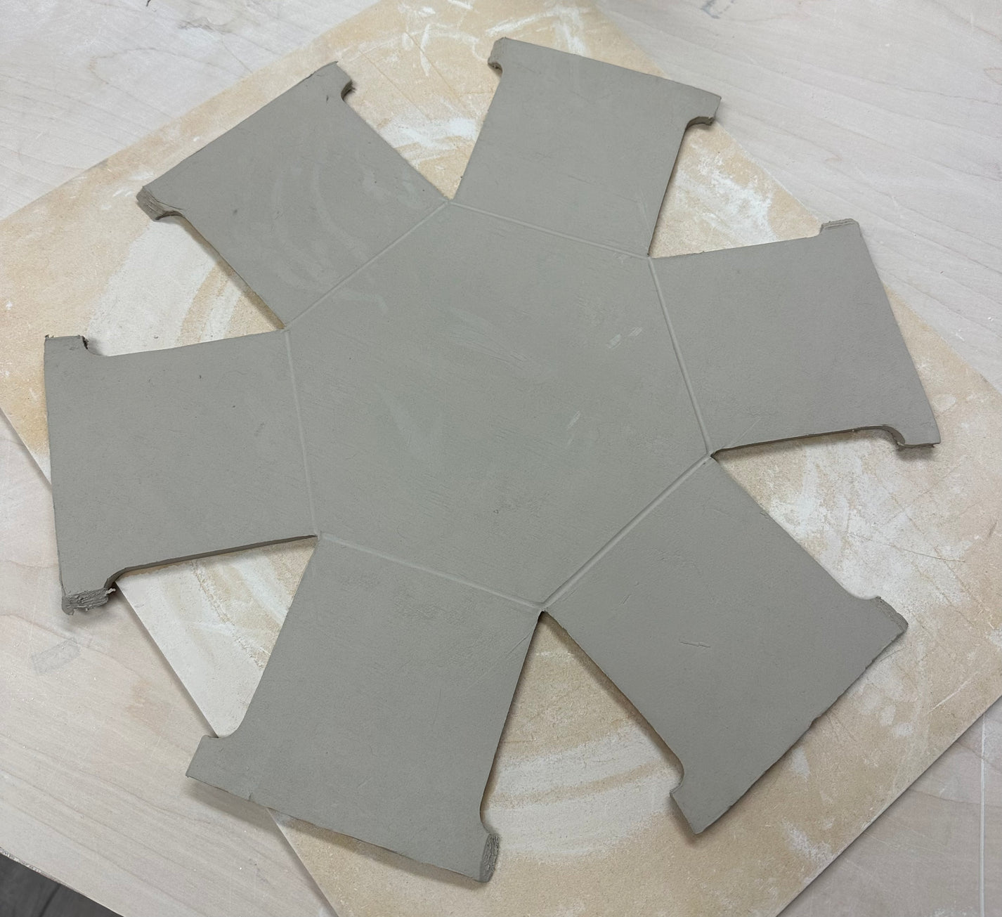 Fruit or Bread Bushel Basket Template Clay Cutter, Hexagon Plastic 3