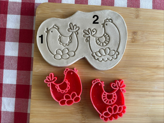 Hen pottery stamps - February 2026 Easter Themed Mystery Box, sold individually or as set