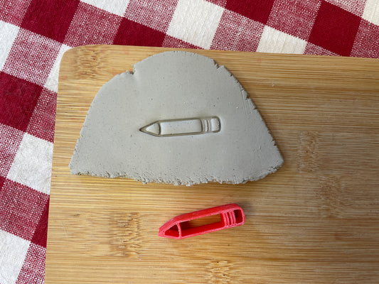 Mini Pencil Pottery Stamp - August 2025 stamp of the month, plastic 3D printed, multiple sizes