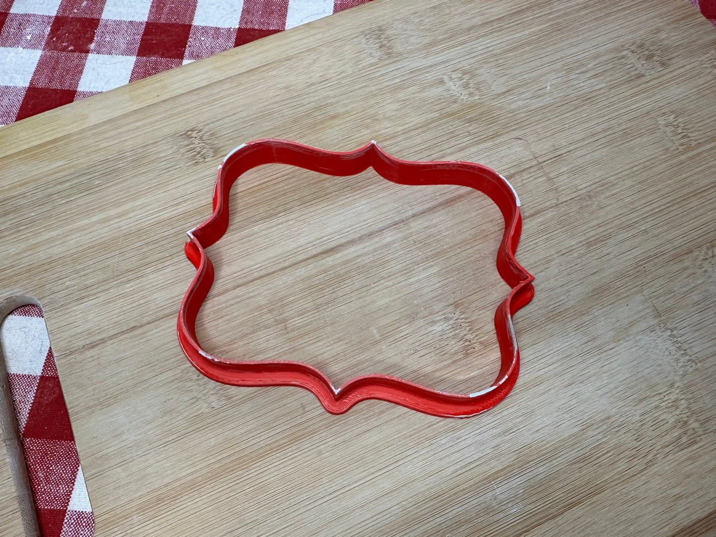 Fancy Rectangle Plaque, Clay Cutter - plastic 3D printed, pottery tool, multiple sizes