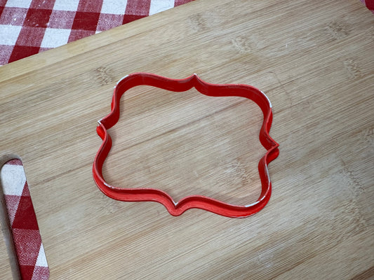 Fancy Rectangle Plaque, Clay Cutter - plastic 3D printed, pottery tool, multiple sizes