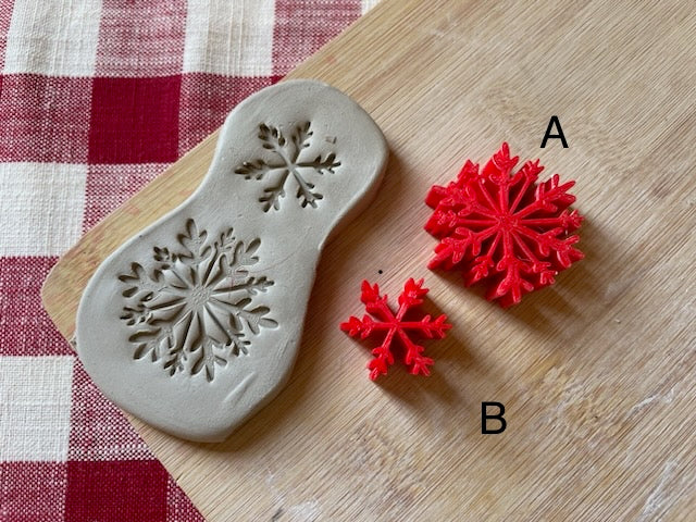 Pottery Stamp, Snowflake Set - September 2023  Mystery Box, sold as set or individual