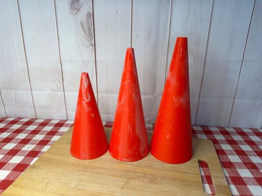 Tall Cone Form for Cone Set Pottery Template - Form Only - Straight side, Multiple sizes, Set or Each