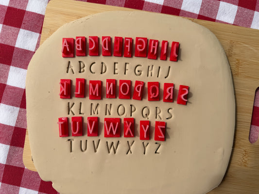 Alphabet Pottery Stamp Set - Salty font, 2022