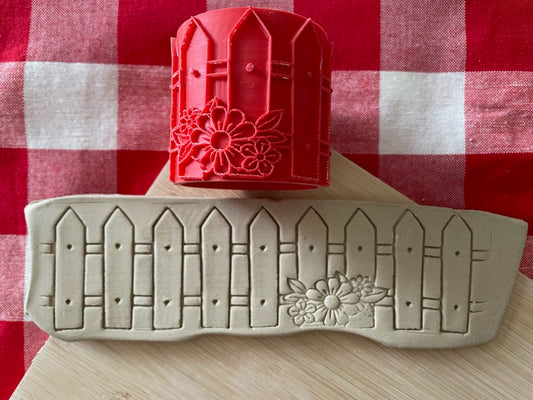 Picket Fence Texture Roller, from the January 2024 mystery box - repeating pattern, plastic 3d printed