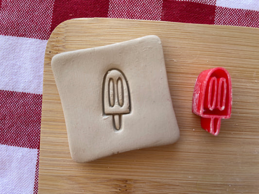 Mini Popsicle Pottery Stamp -  June 2025 stamp of the month, plastic 3D printed, multiple sizes