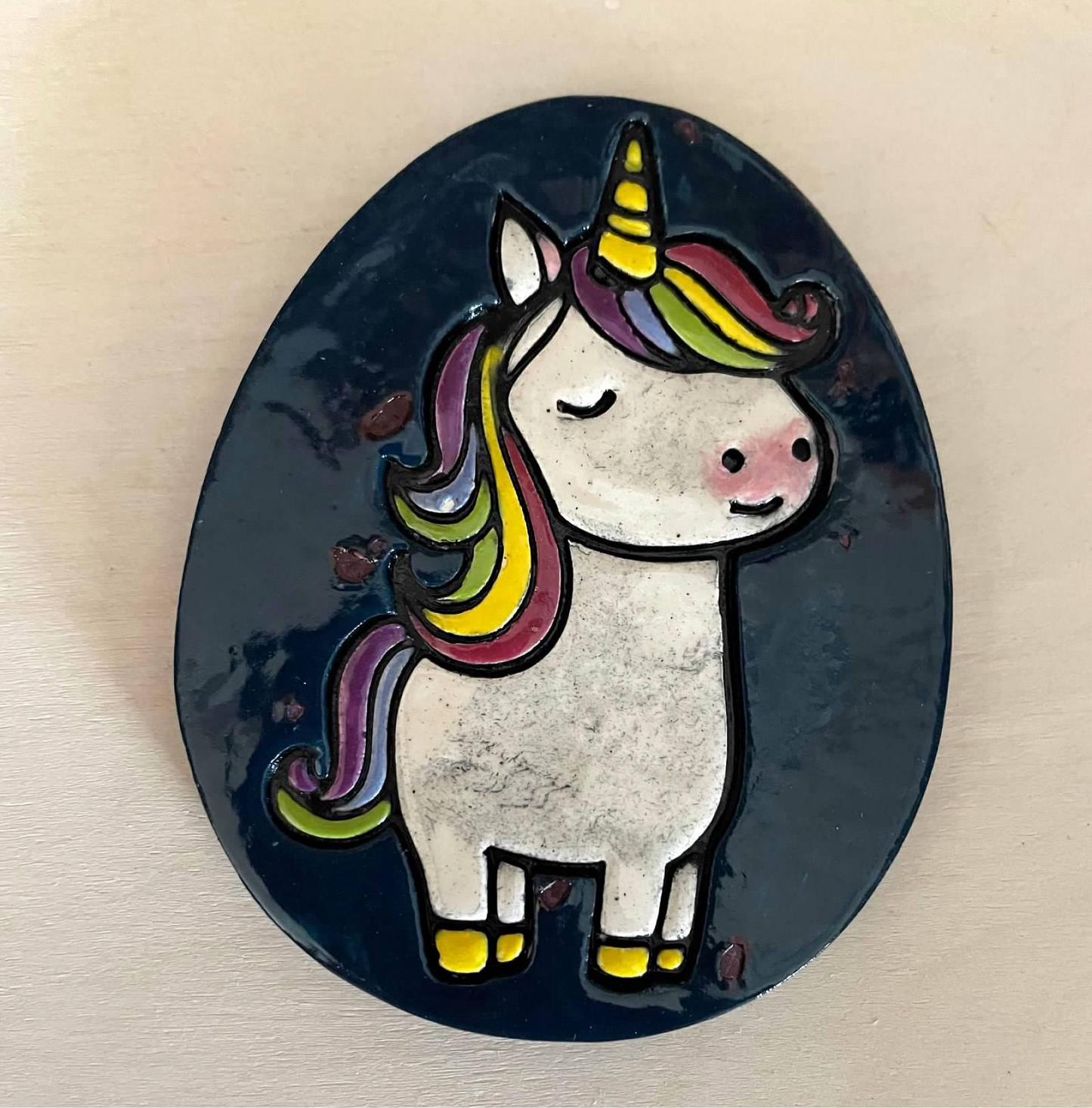 Cute Unicorn pottery stamp, from the May 2024 Girls themed mystery box - multiple sizes available, 3D printed