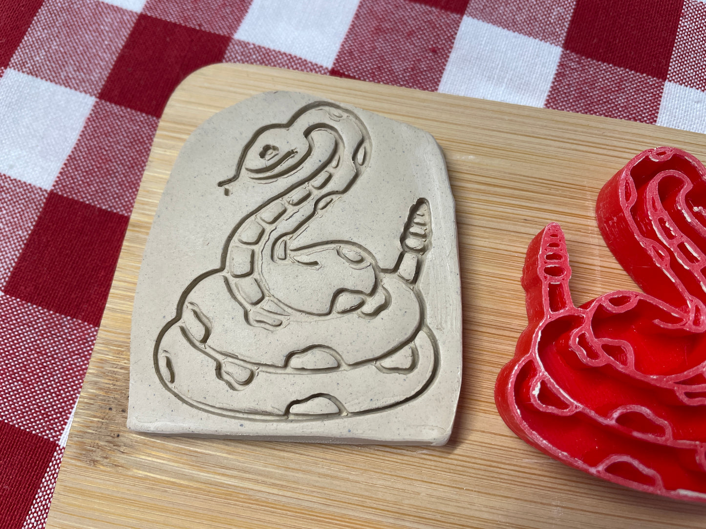 Rattlesnake Pottery Stamp - September 2025 - Country Western Themed Mystery Box, multiple sizes available
