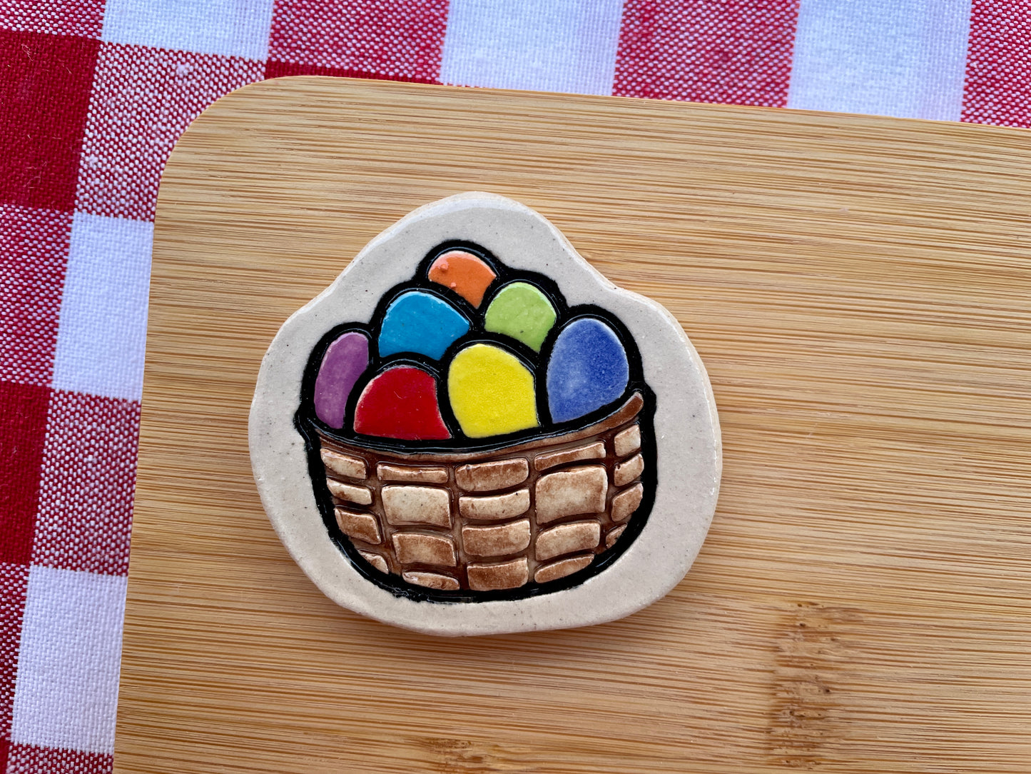 Basket of Eggs Pottery Stamp - February 2026 - Easter Themed Mystery Box, multiple sizes available