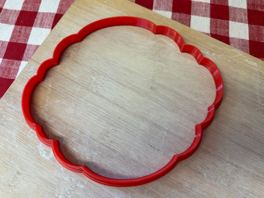 Ornate Circle Tray, Clay Cutter - Plastic 3D printed, Pottery Tool, multiple sizes