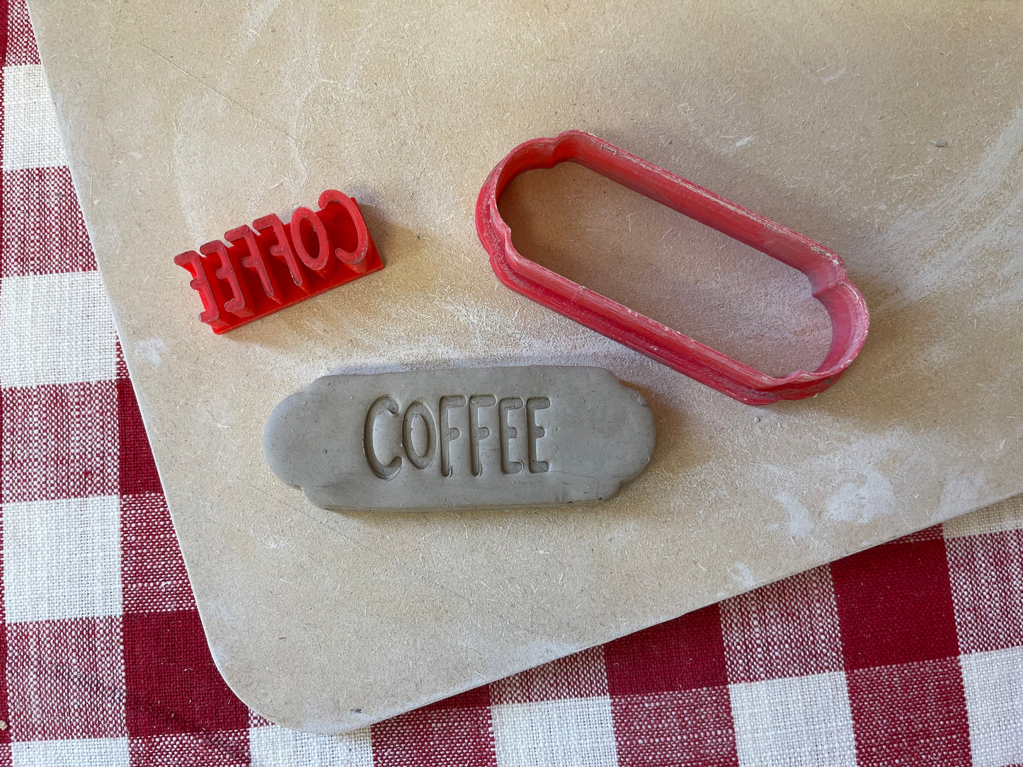 Baking and Pantry Words Pottery Stamps - Flour, sugar, coffee, etc, 3D Printed, each or set