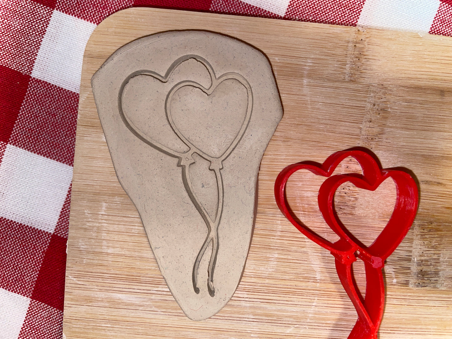 Heart Balloons Pottery Stamp - November 2025 - Hearts Themed Mystery Box, multiple sizes available
