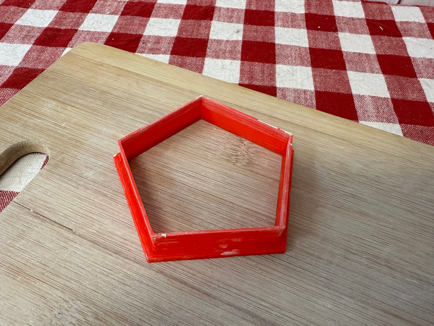 Plain Pentagon, Clay Cutter - plastic 3D printed, XL pottery tool, multiple sizes