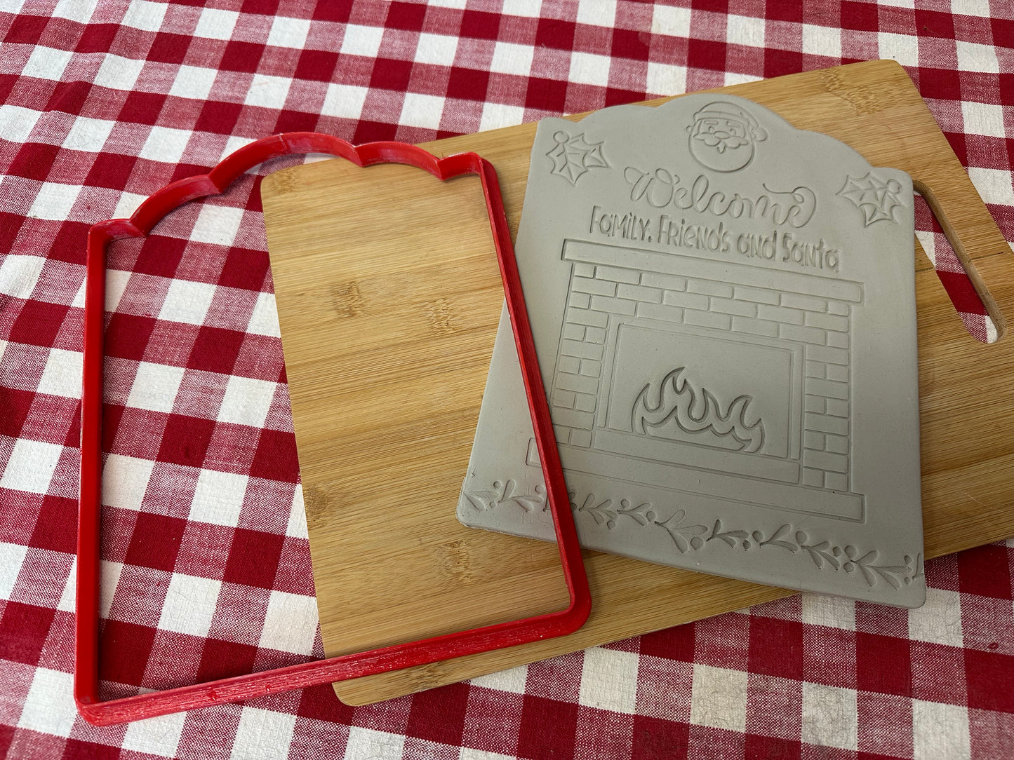 Tall Sign Plaque Clay Cutter - Amanda Neal Collaboration, plastic 3D printed, pottery tool, multiple sizes