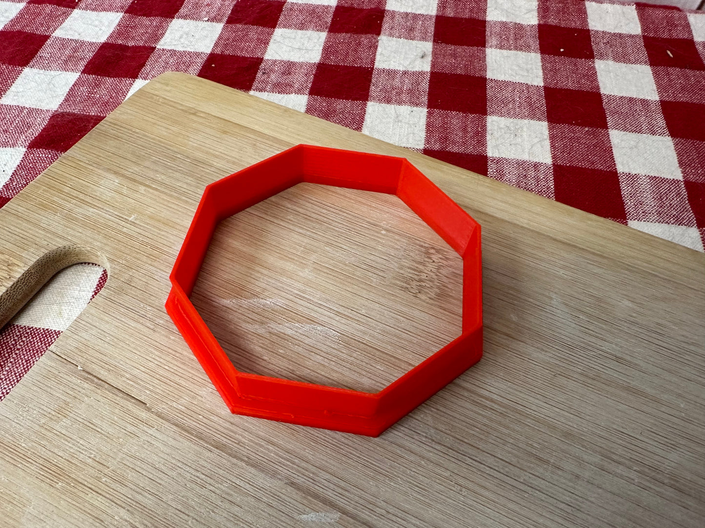 Plain Octagon, Clay Cutter - plastic 3D printed, XL pottery tool, multiple sizes