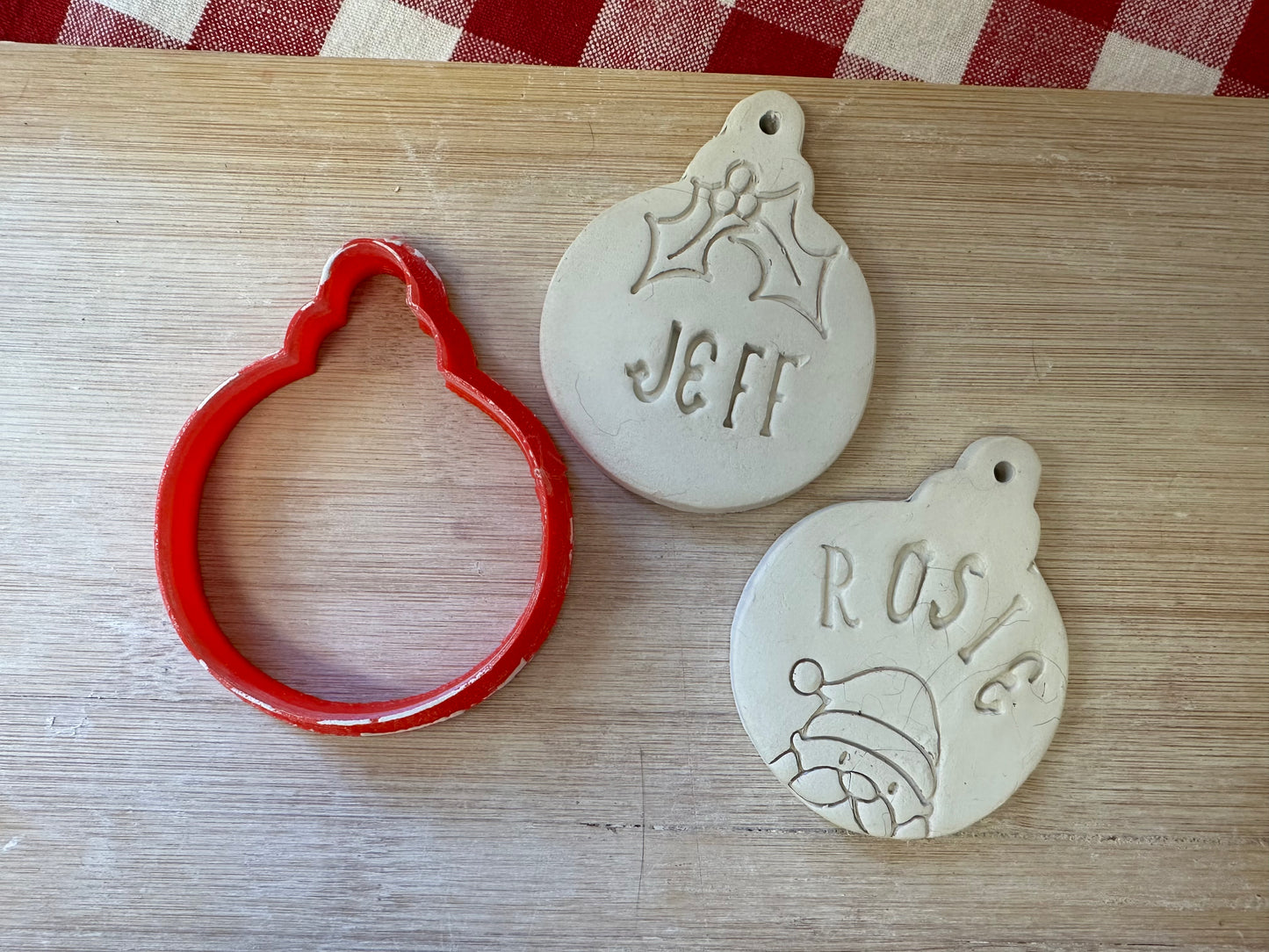 Pottery Stamp, Christmas Gingerbread Cookies various designs, with optional cookie cutter ornament - multiple sizes