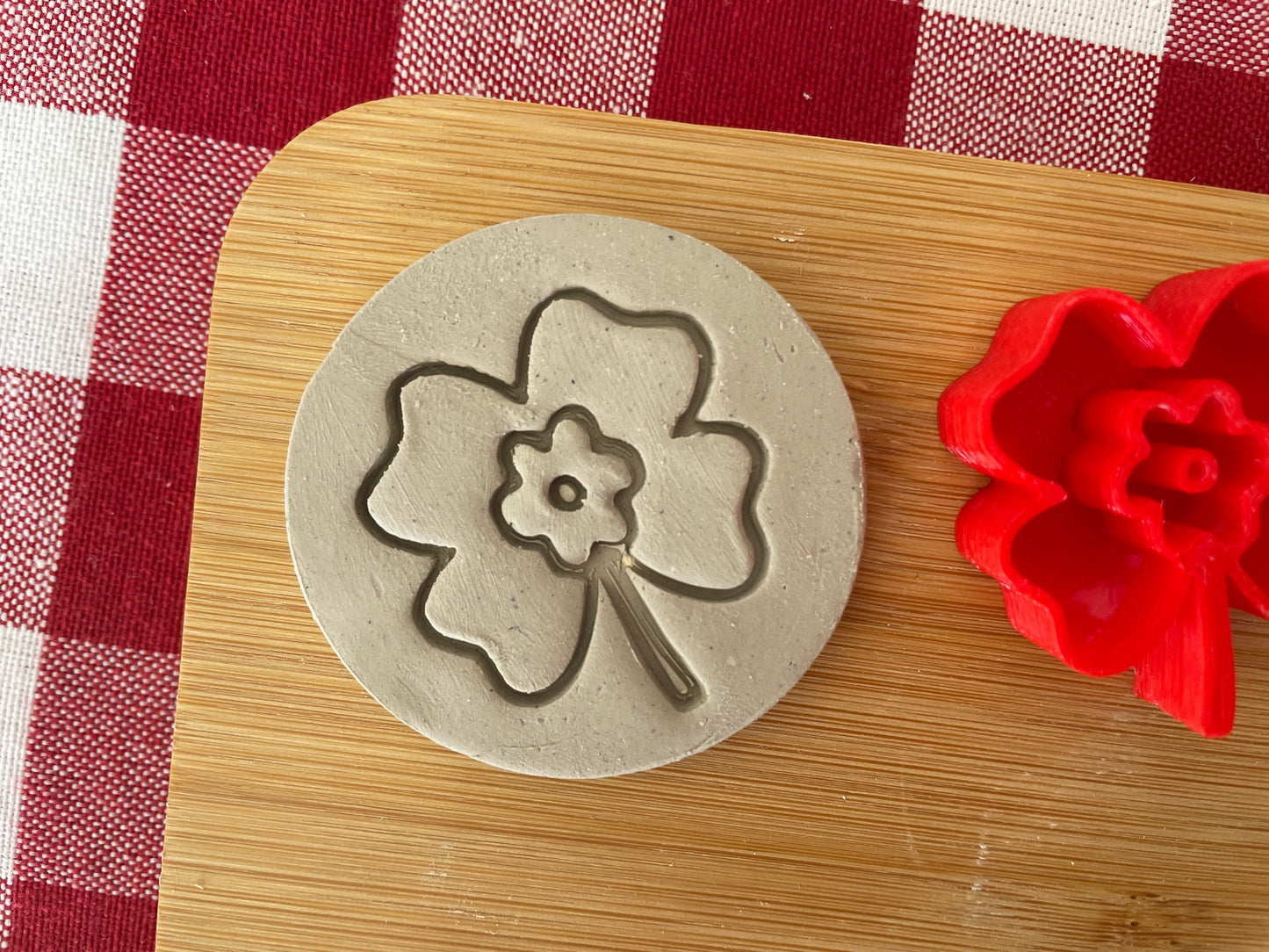 Shamrock Pottery Stamp - January 2026 - Irish Themed Mystery Box, multiple sizes available