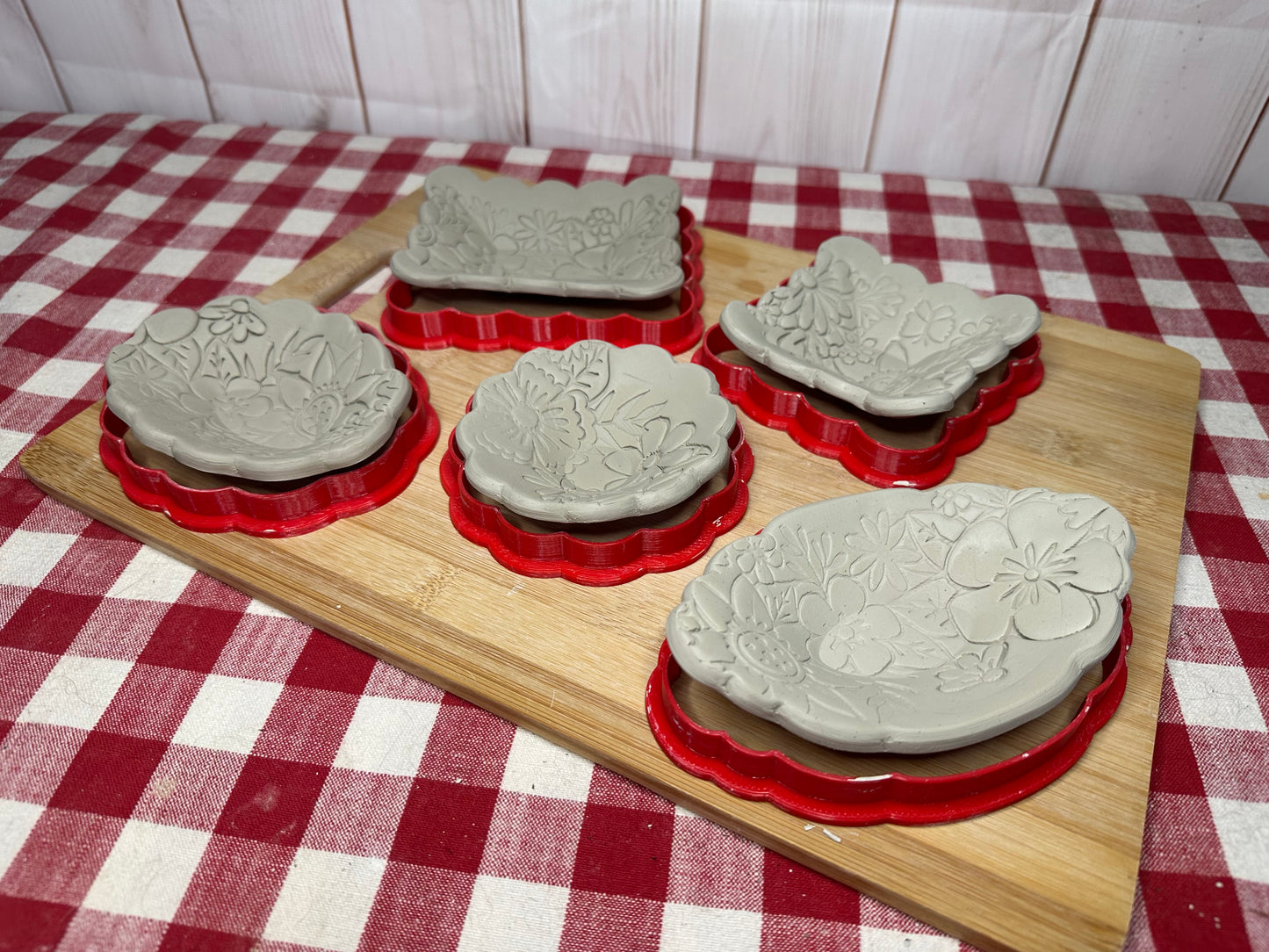 NEW Scalloped Edge Clay Cutters to match GR Pottery Forms "Super Cuties", set or individually