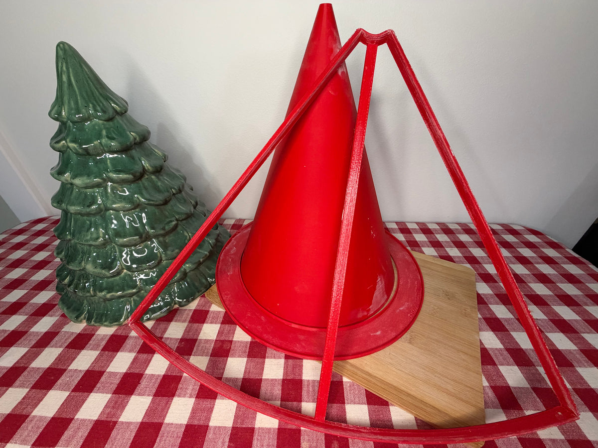 Extra Large Traditional Christmas Tree Cone Template, Clay Cutter & Form - 11.5" diameter x 14.5" tall, Plastic 3D printed, Cone Design, Each or Set