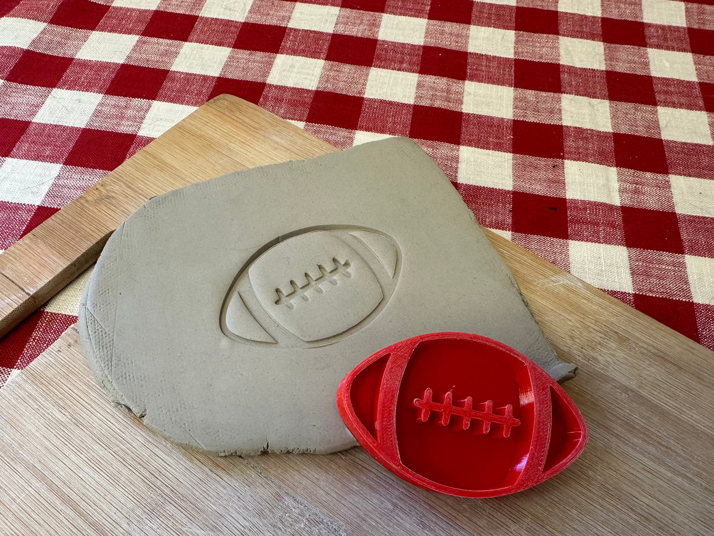 Football Pottery Stamp - Plastic 3D printed, multiple sizes available