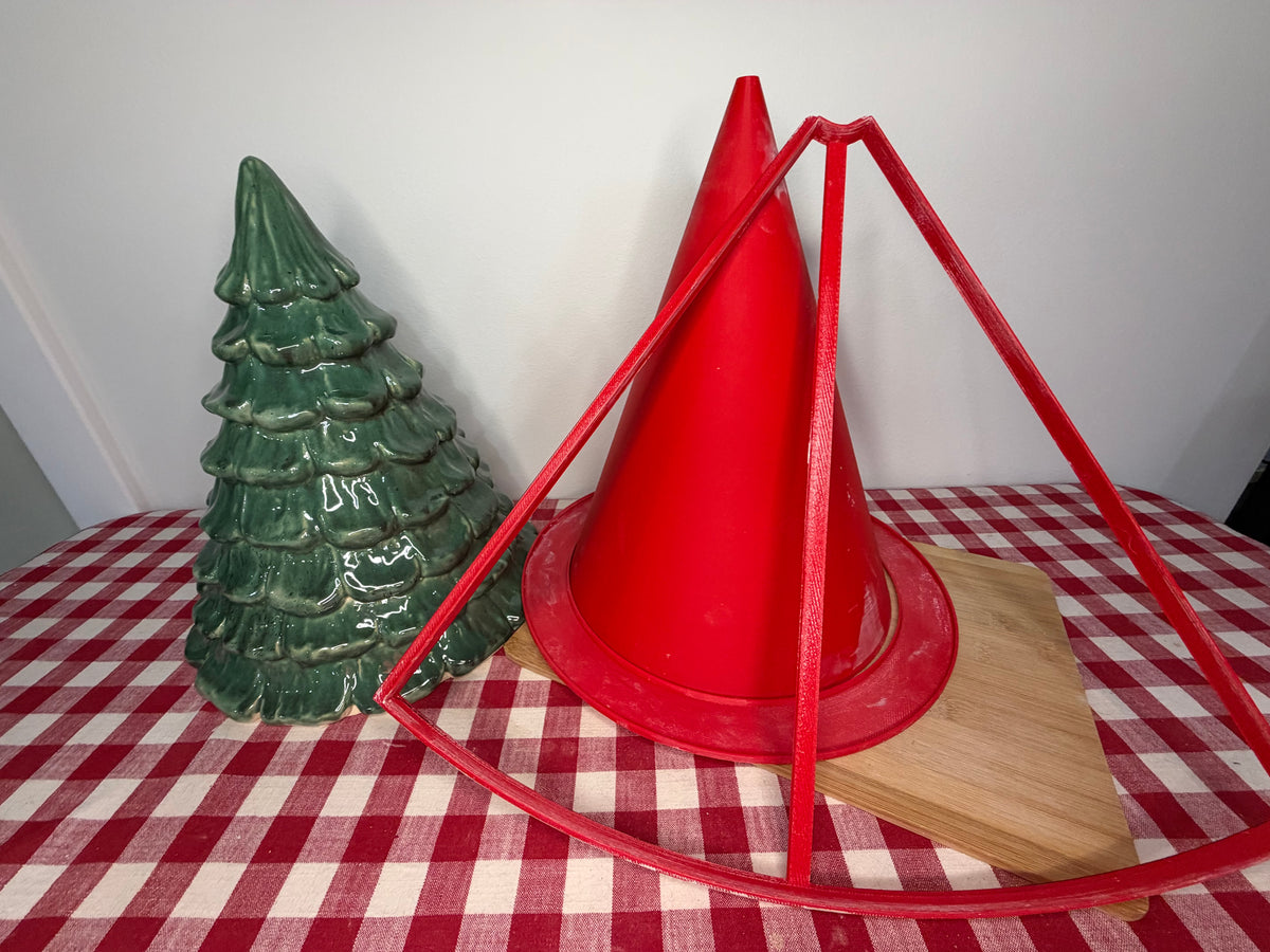 Extra Large Traditional Christmas Tree Cone Template, Clay Cutter & Form - 11.5" diameter x 14.5" tall, Plastic 3D printed, Cone Design, Each or Set