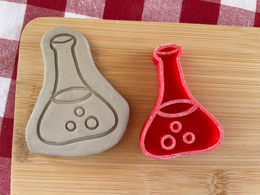 Science Beaker Pottery Stamp - August 2025 - Back to School Themed Mystery Box, multiple sizes available