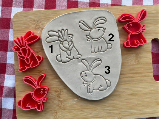 Bunny pottery stamps - February 2026 Easter Themed Mystery Box, sold individually or as set