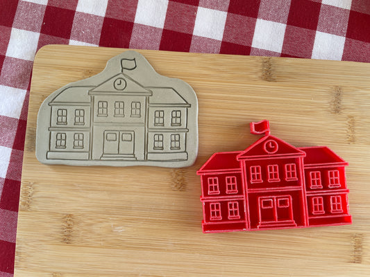 School Building Pottery Stamp - August 2025 - Back to School Themed Mystery Box, multiple sizes available