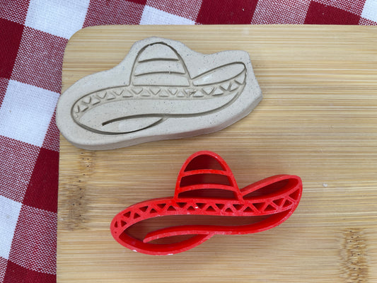 Sombrero Mexican Hat 2 Pottery Stamp - Fiesta Party themed April 2025 Mystery Box, multiple sizes available
