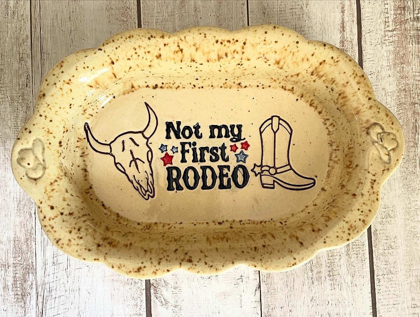 "Not my First RODEO" - Word Pottery Stamp - September 2025 - Country Western Themed Mystery Box, multiple sizes available