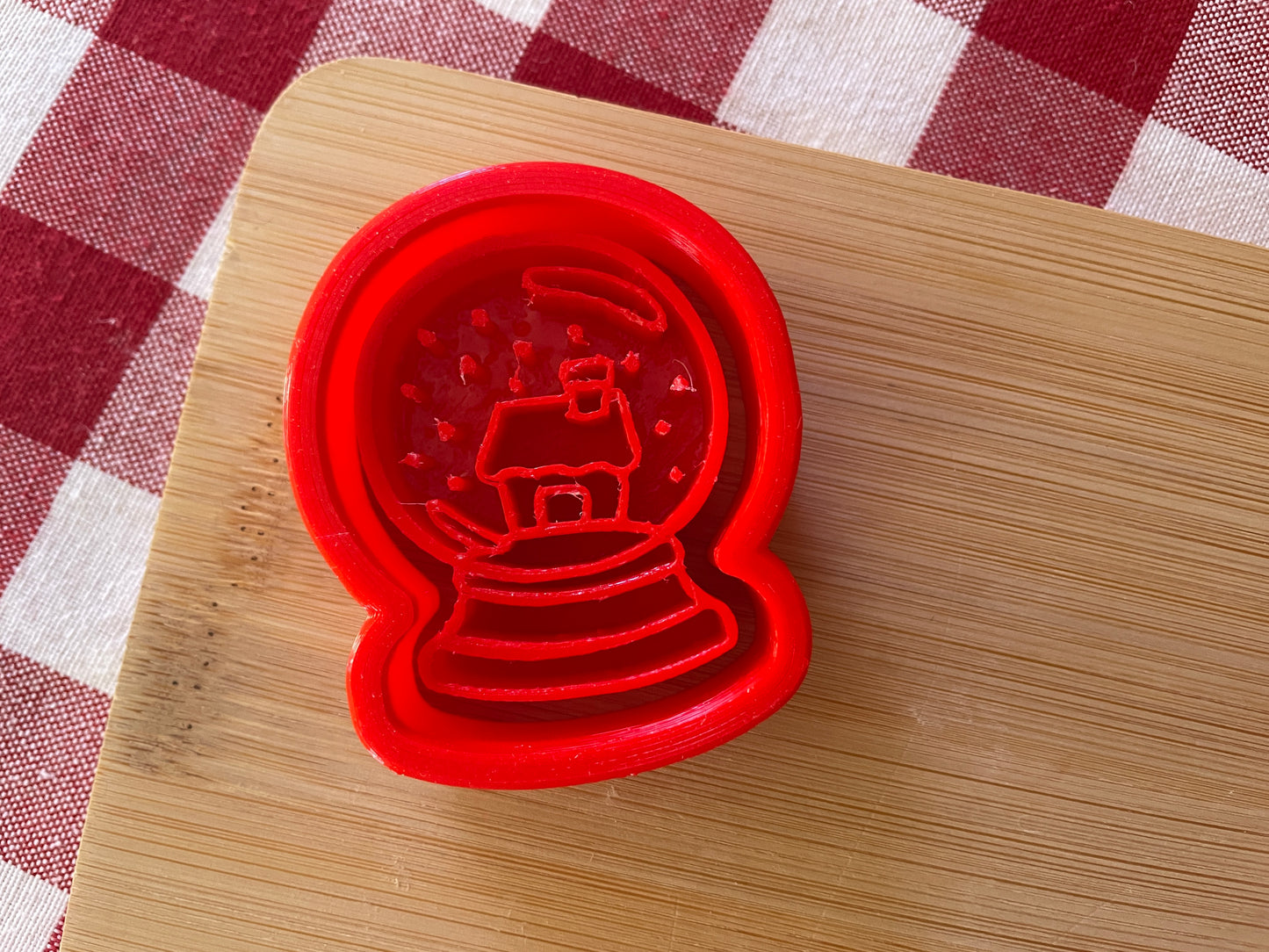 Snow Globe - Stamp with Optional Cookie Cutter - July 2025 - Christmas in July Themed Mystery Box, multiple sizes available