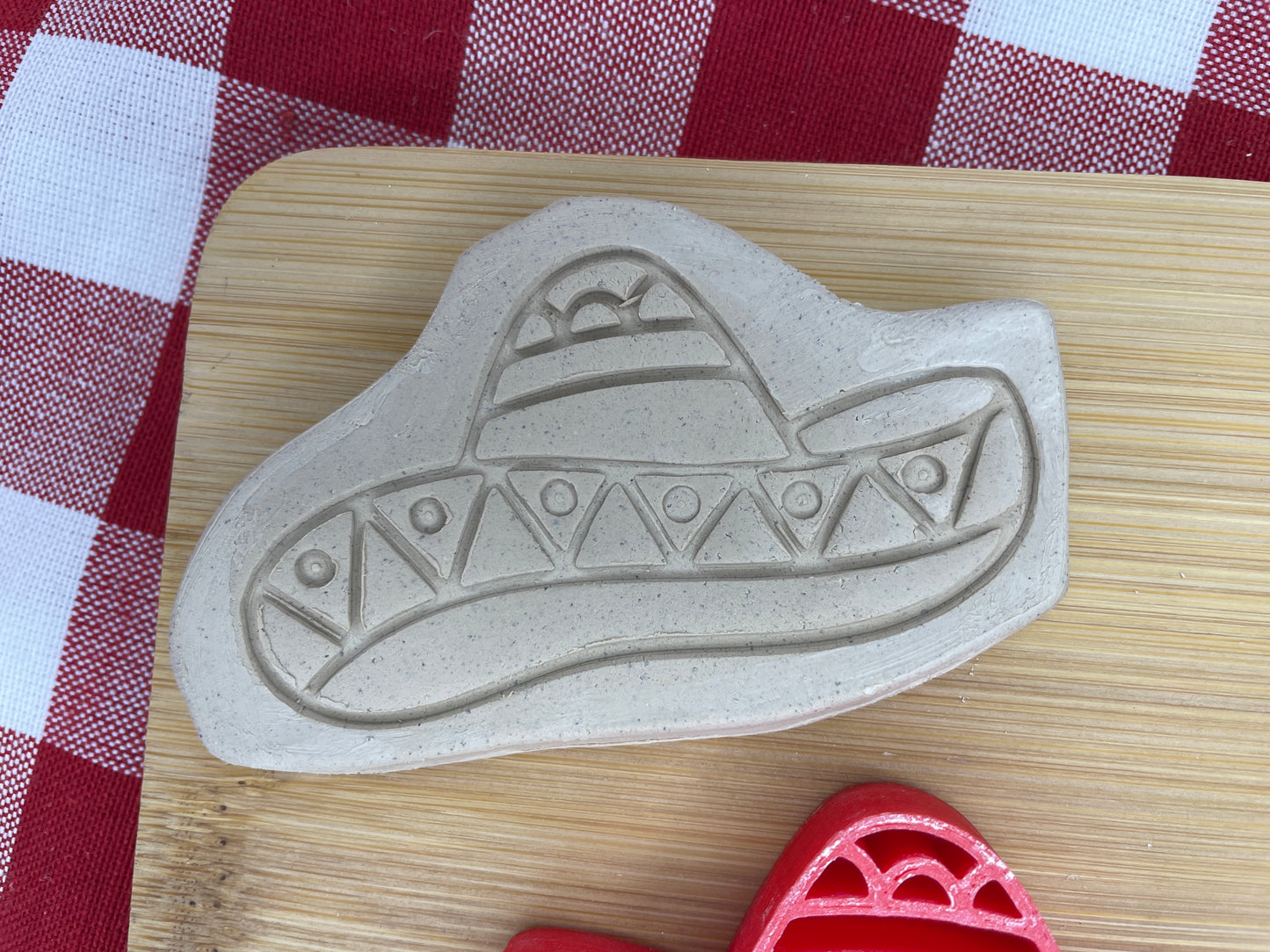 Sombrero Mexican Hat 1 Pottery Stamp - Fiesta Party themed April 2025 Mystery Box, multiple sizes available