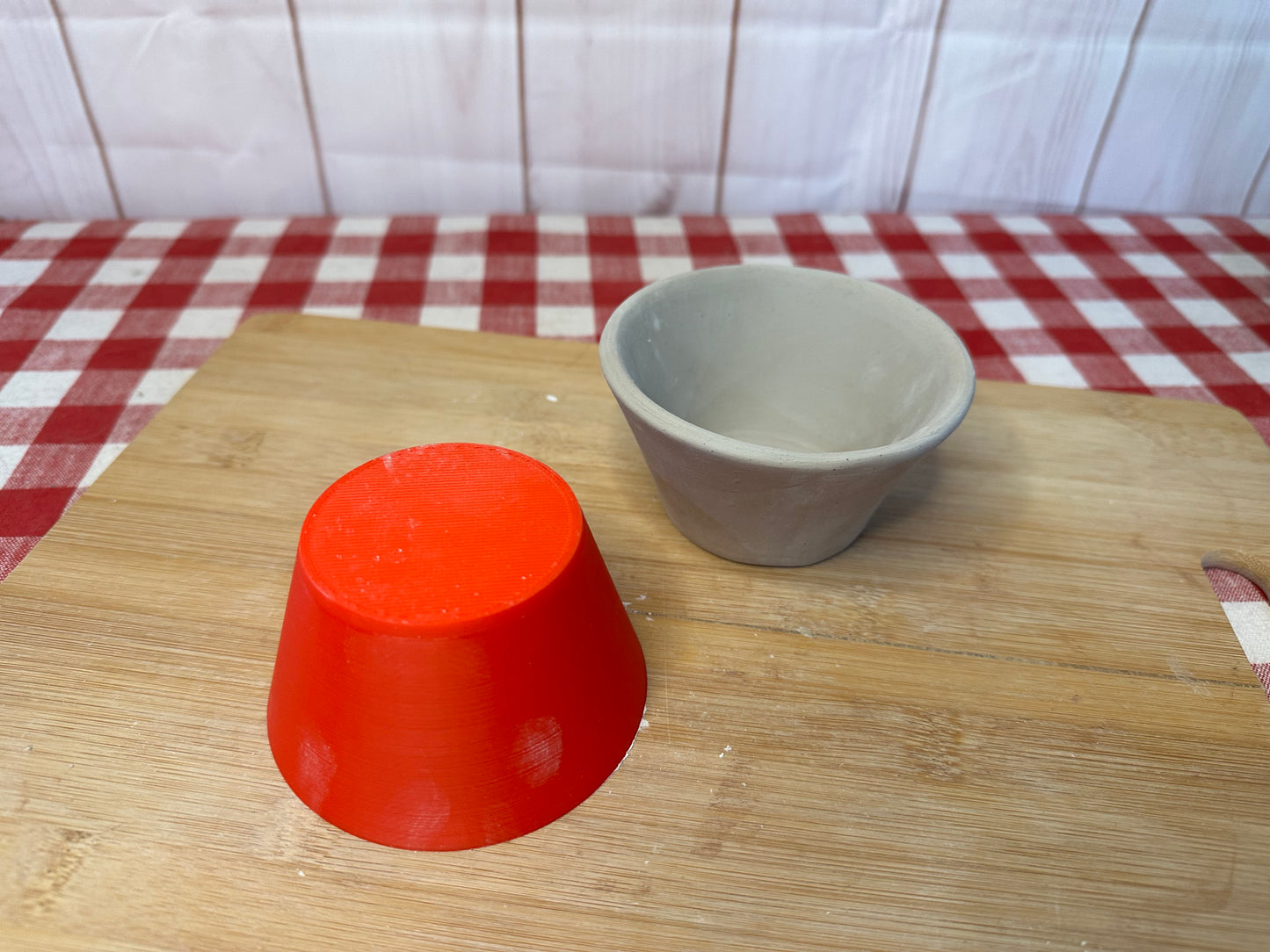 Sauce/Dip Bowl Form for New Sauce/Dip Bowl Pottery Template - Form Only - Straight side, 2.5" Base x 2" Tall x 4" top Finished bowl size (Copy)