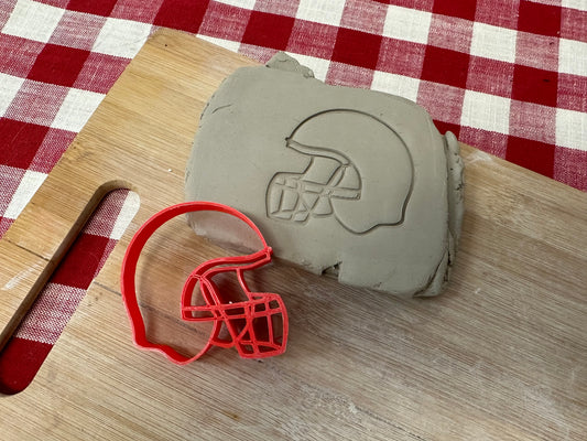 Football Helmet Pottery Stamp - Plastic 3D printed, multiple sizes available