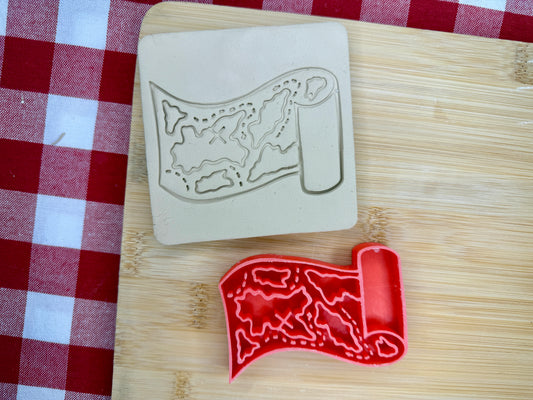 Treasure Map Pottery Stamp - August 2026 - Pirate Themed Mystery Box, multiple sizes available