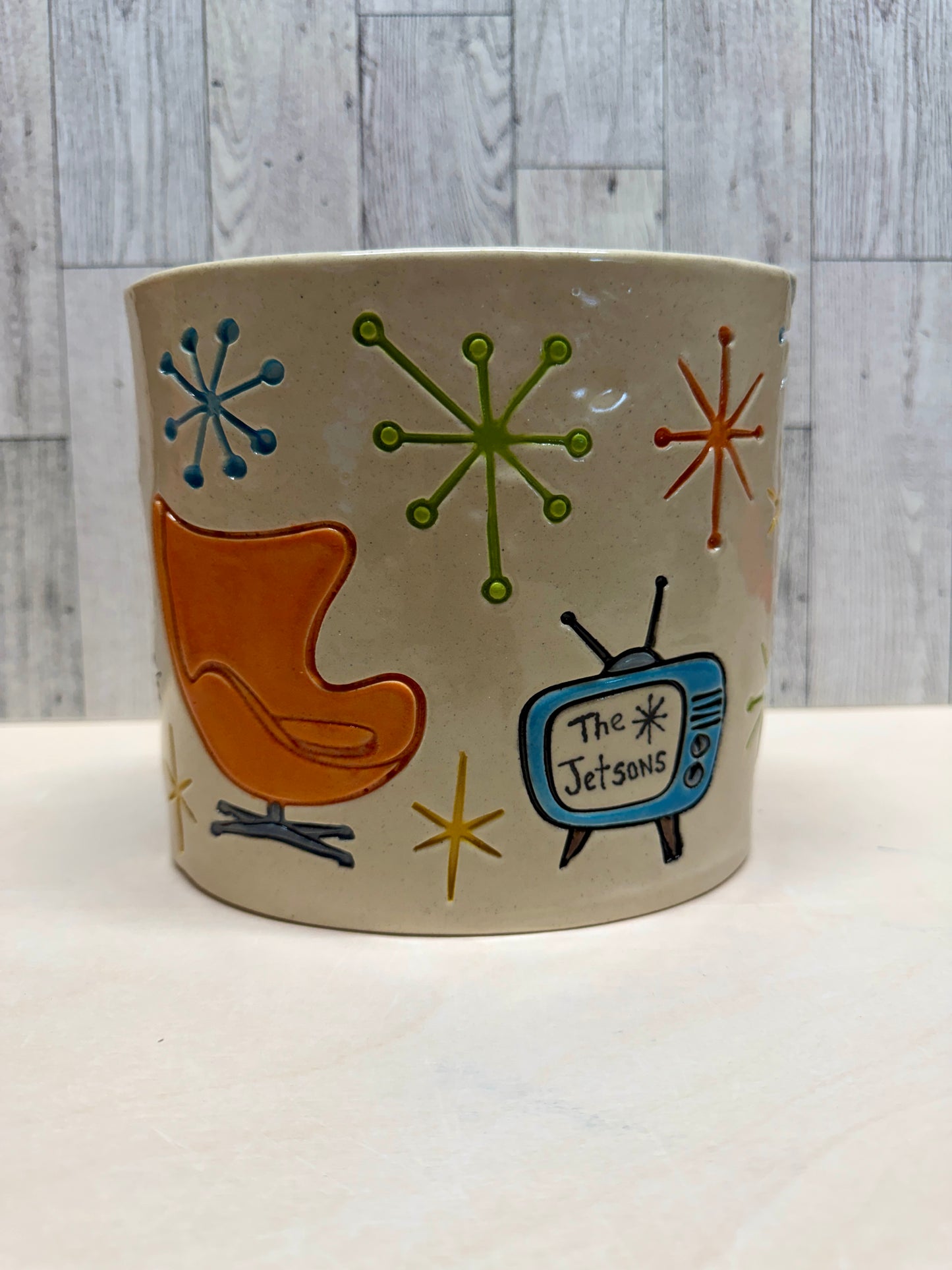 Retro Egg Chair Pottery Stamp - June 2026 - Mid Century Modern Themed Mystery Box, multiple sizes available