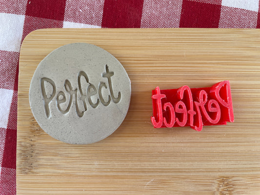 "Perfect" - Word Pottery Stamp - August 2025 - Back to School Themed Mystery Box, multiple sizes available