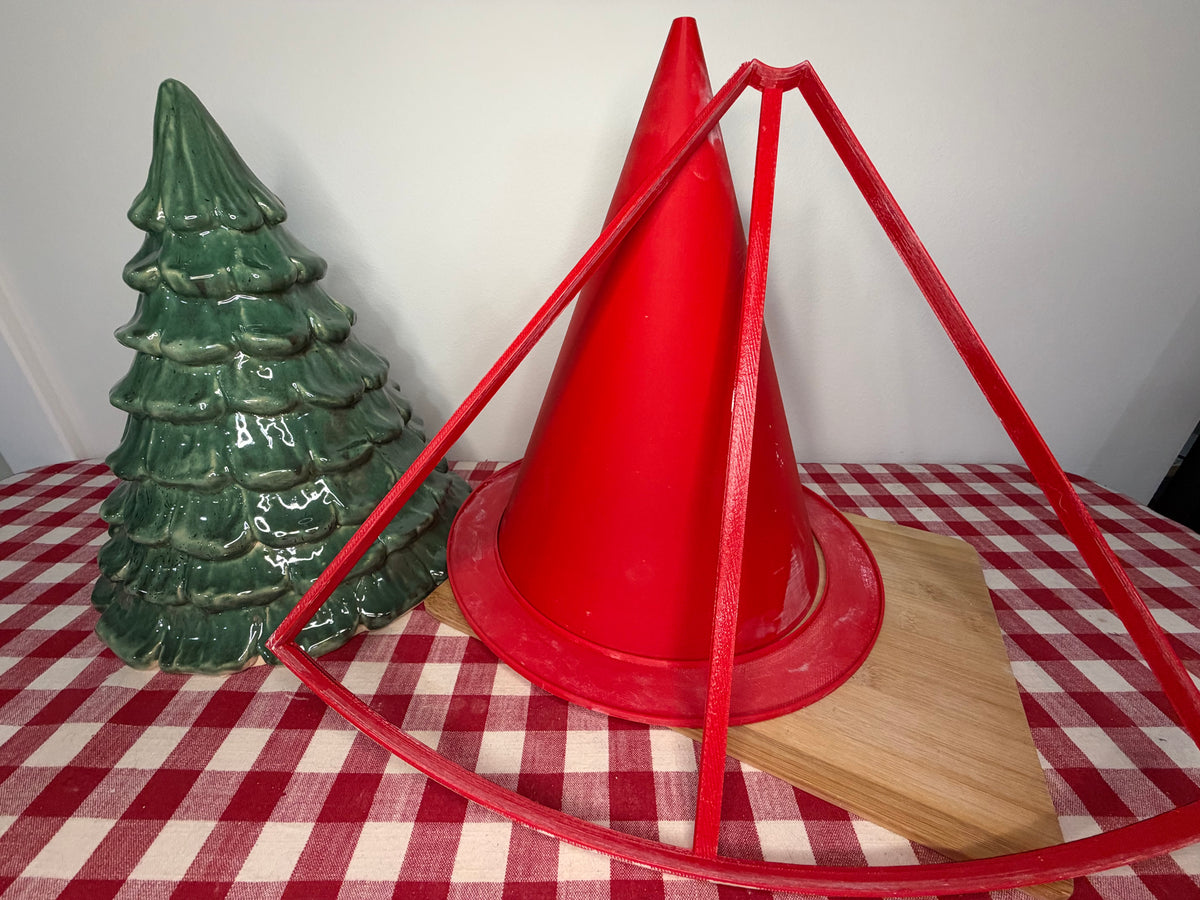Extra Large Traditional Christmas Tree Cone Template, Clay Cutter & Form - 11.5" diameter x 14.5" tall, Plastic 3D printed, Cone Design, Each or Set
