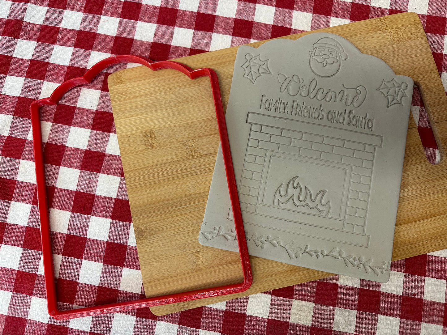 Tall Sign Plaque Clay Cutter - Amanda Neal Collaboration, plastic 3D printed, pottery tool, multiple sizes