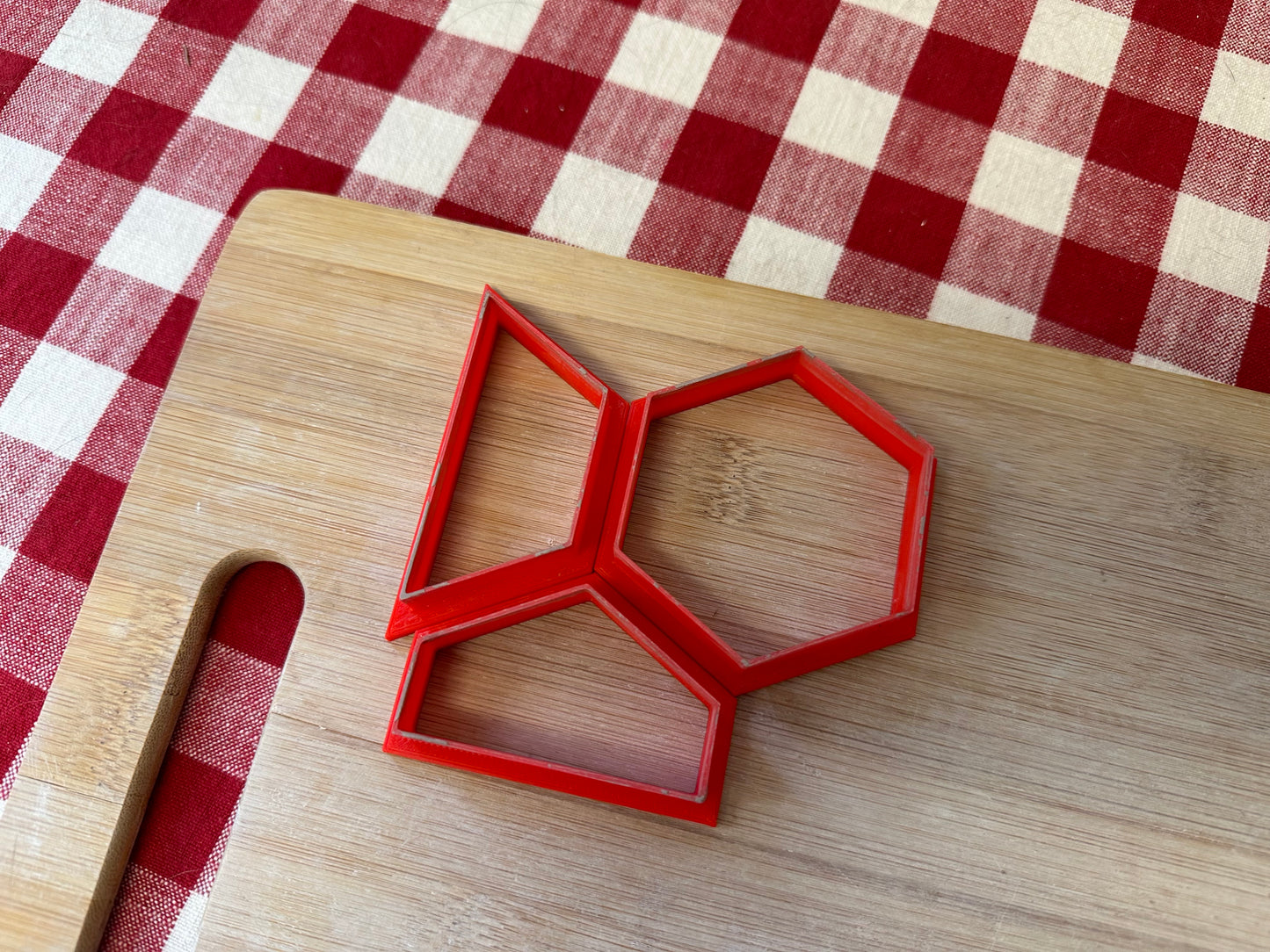 DIY Ceramic Tiles - Plain Hexagon, Clay Cutter - plastic 3D printed, multiple sizes