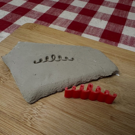 Flourish Pottery Stamp - Clay Con West 2026 stamp, plastic 3D printed, multiple sizes