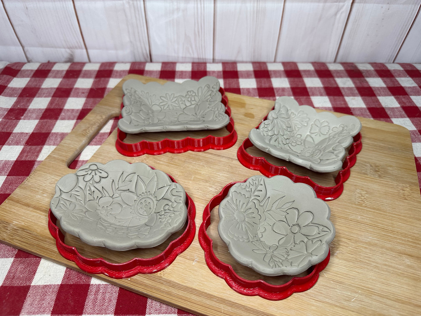 NEW Scalloped Edge Clay Cutters to match GR Pottery Forms "Super Cuties", set or individually
