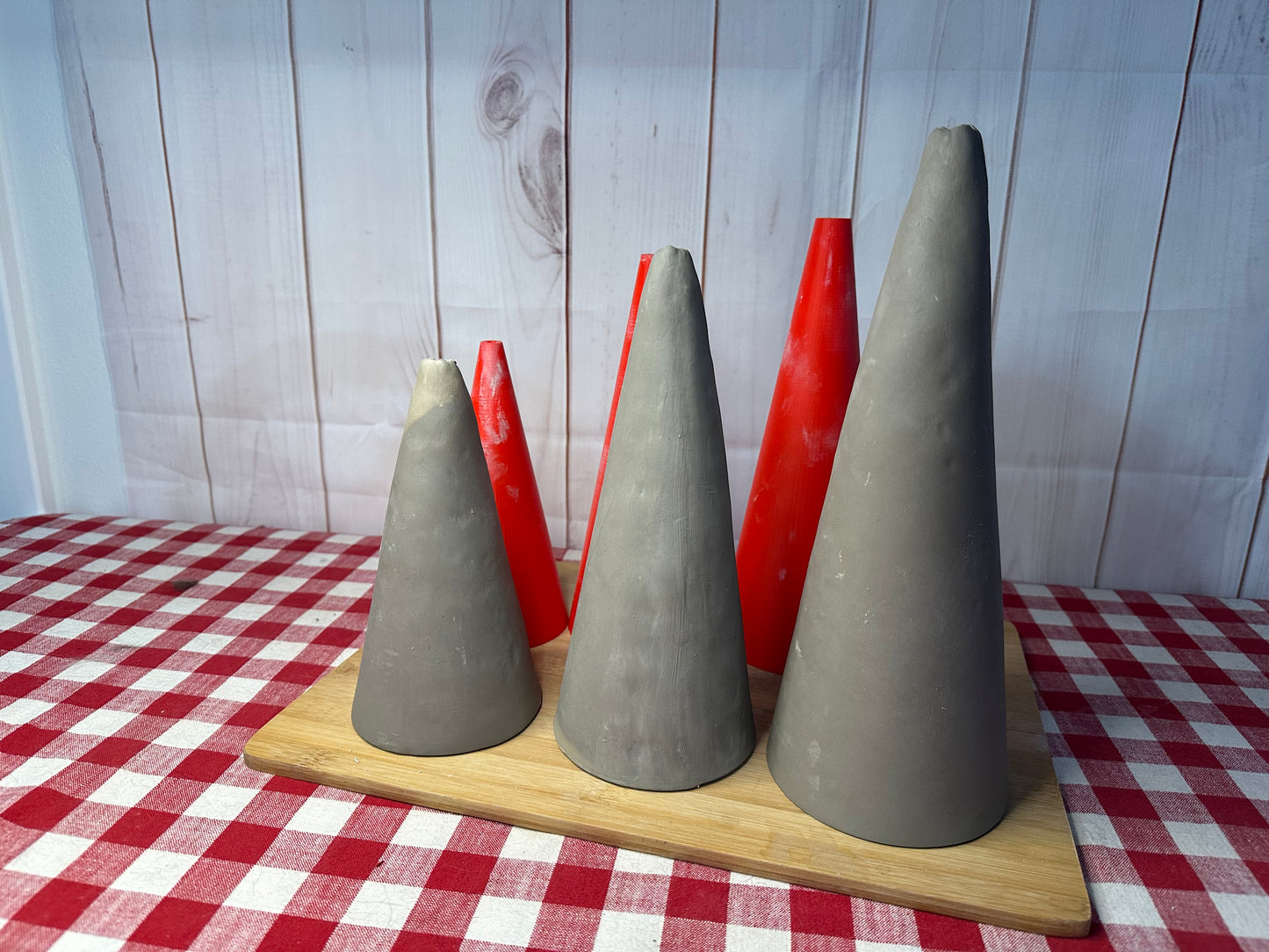 Tall Cone Form for Cone Set Pottery Template - Form Only - Straight side, Multiple sizes, Set or Each