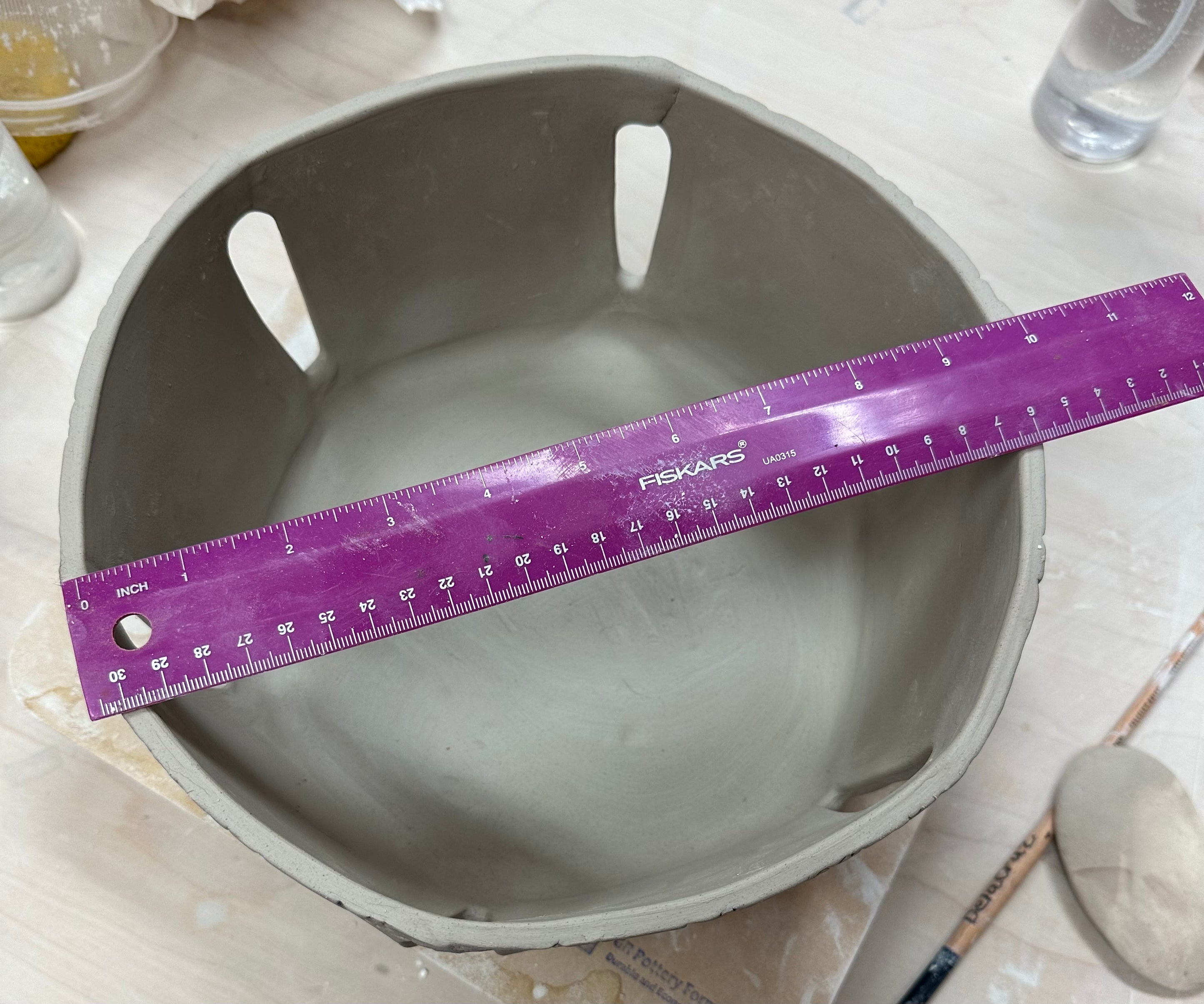 Fruit or Bread Bushel Basket Template Clay Cutter, Hexagon Plastic 3