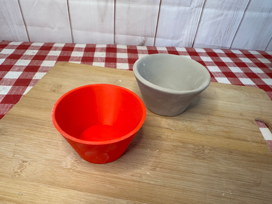 Sauce/Dip Bowl Form for New Sauce/Dip Bowl Pottery Template - Form Only - Straight side, 2.5" Base x 2" Tall x 4" top Finished bowl size (Copy)