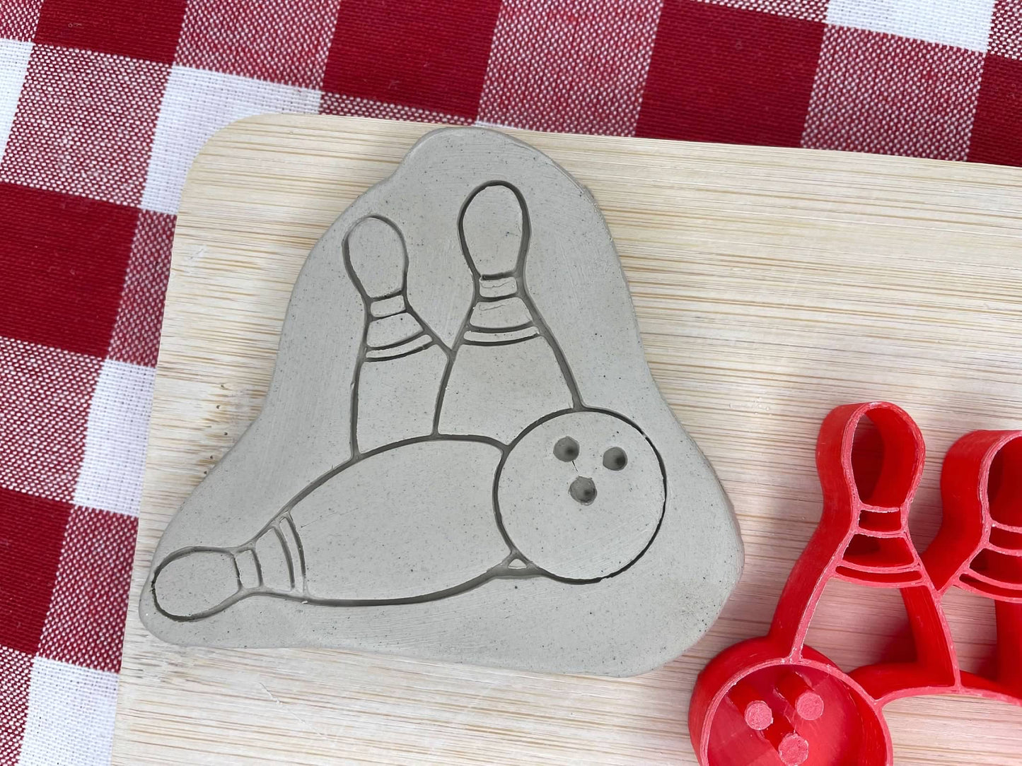 Bowling stamp, from the September 2024 Fun & Games themed mystery box - multiple sizes available, 3D printed