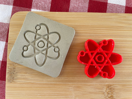 Science Atom Pottery Stamp - August 2025 - Back to School Themed Mystery Box, multiple sizes available