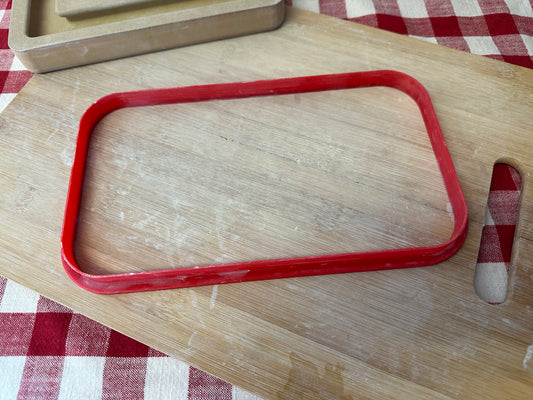 Plain Rectangle w/ 1" Rounded Corners, Clay Cutter - to match the GR Pottery forms Wallie Rectangles, plastic 3D printed, pottery tool, multiple sizes