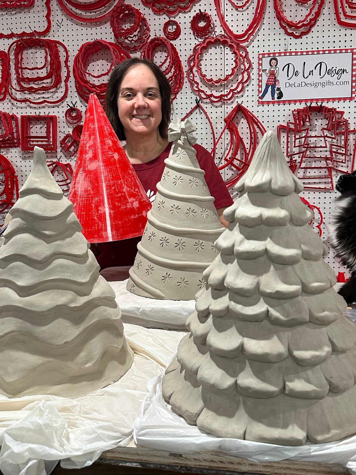 Extra Large Traditional Christmas Tree Cone Template, Clay Cutter & Form - 11.5" diameter x 14.5" tall, Plastic 3D printed, Cone Design, Each or Set
